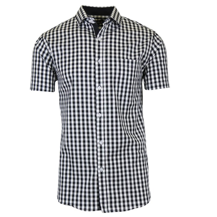 Mens black short sleeve button down dress shirt