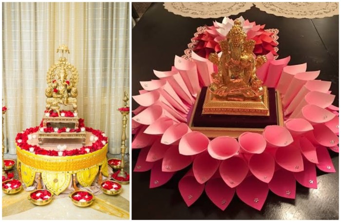 How to make decoration for ganpati at home