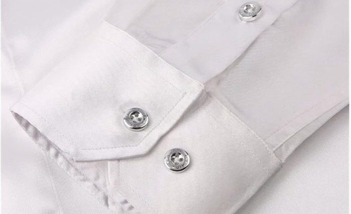 Men's white dress shirt for wedding