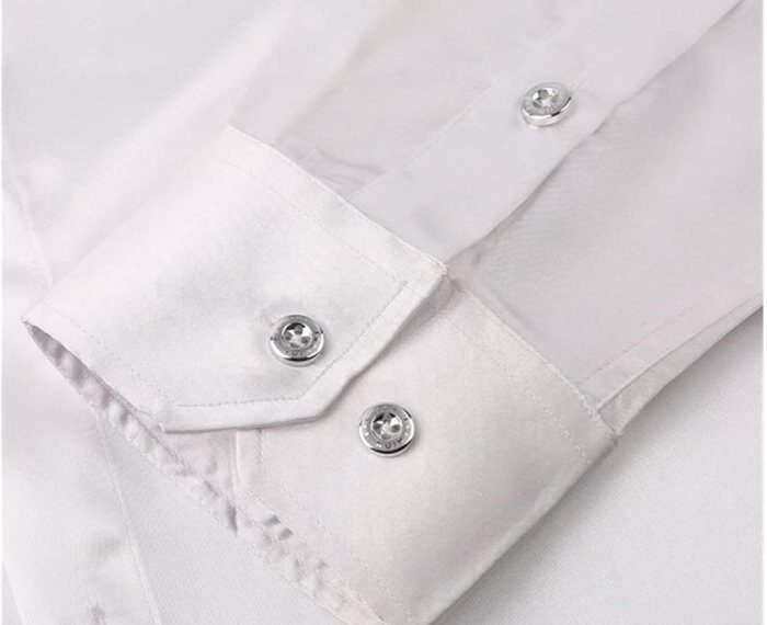 Men's white dress shirt for wedding