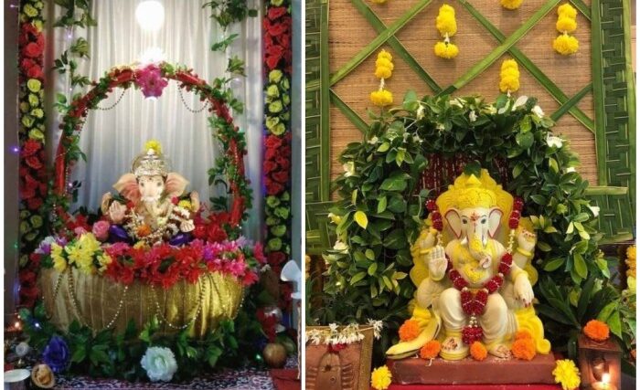 How to make decoration for ganpati at home