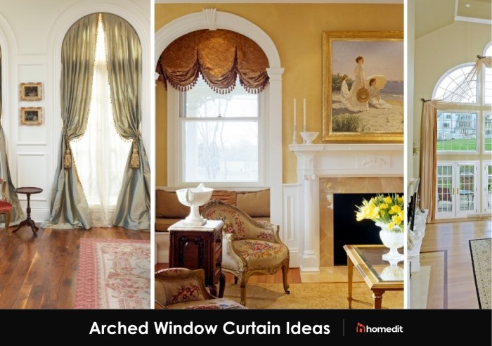 How to decorate large arched windows