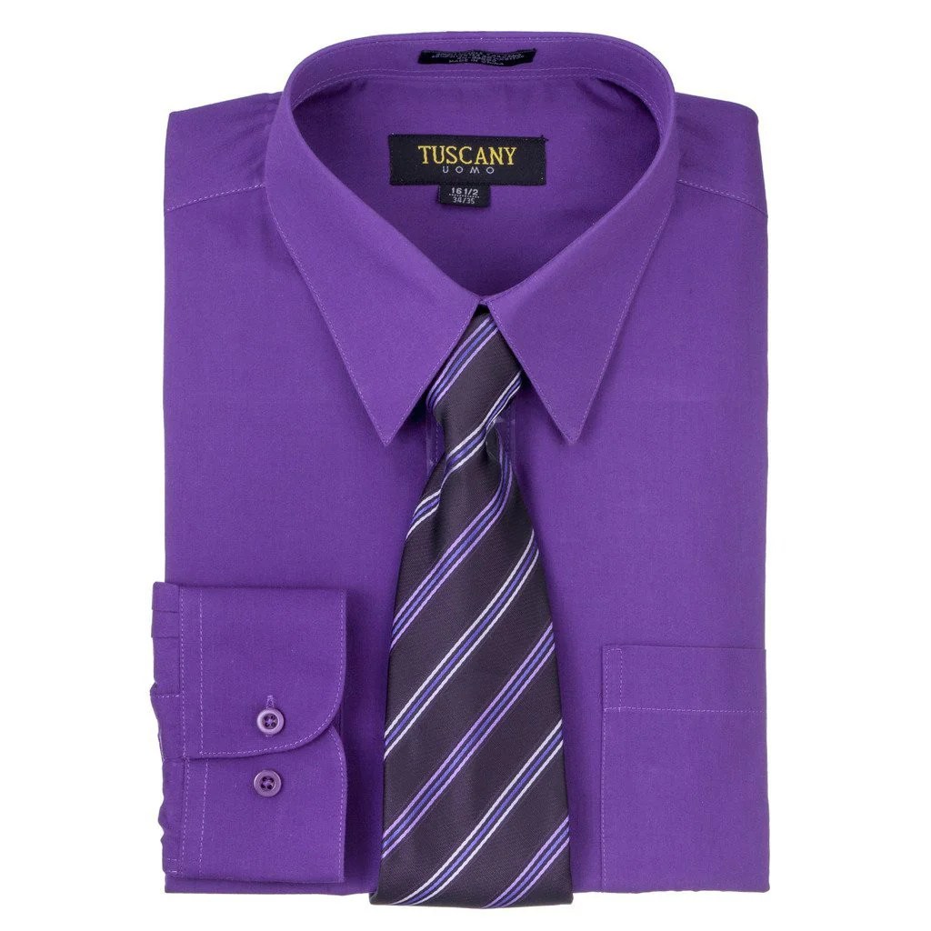 Purple dress shirt mens outfit