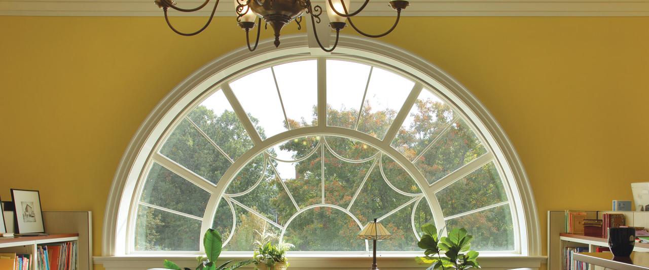 How to decorate large arched windows