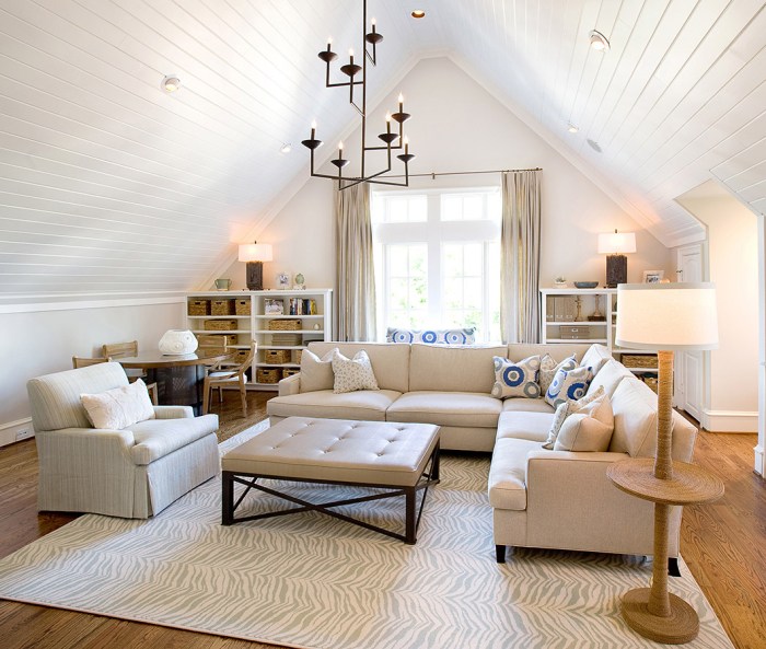 How to decorate an attic living room