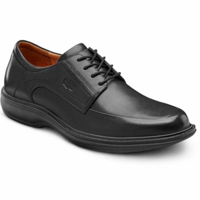 Wide mens black dress shoes