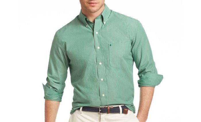 Mens dress shirt green