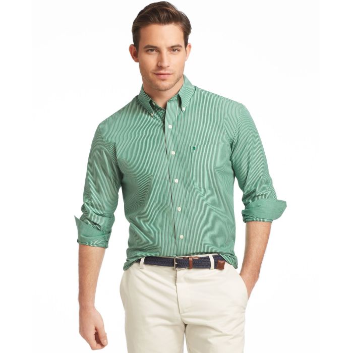 Mens dress shirt green