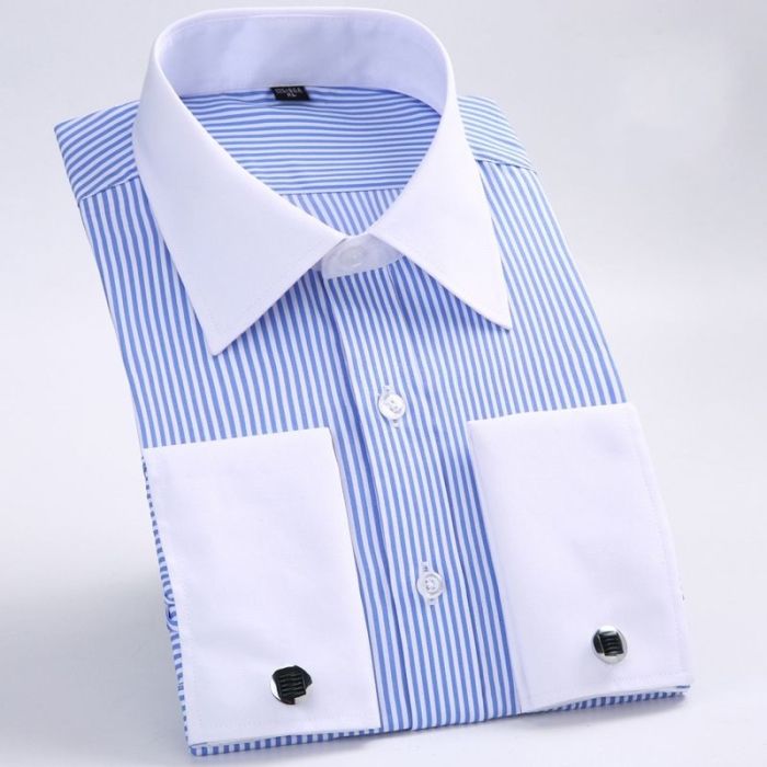 Men's white dress shirt for wedding