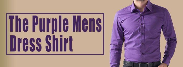 Purple dress shirt mens outfit