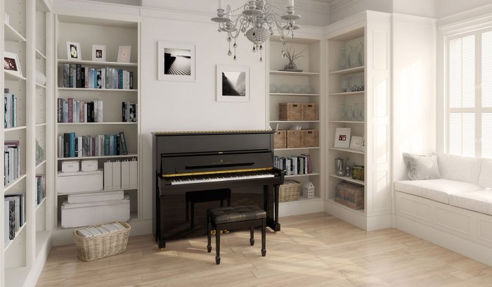 How to decorate upright piano room