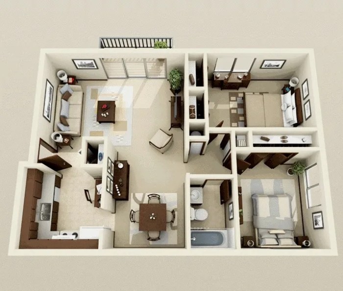 Harga desain interior apartemen 2 kamar