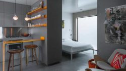 Desain interior apartemen studio minimalis